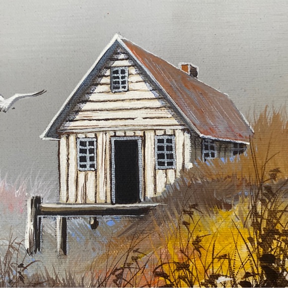 Original Signed Seascape Painting On Canvas Unframed 9”x12” - Picture 2 of 6